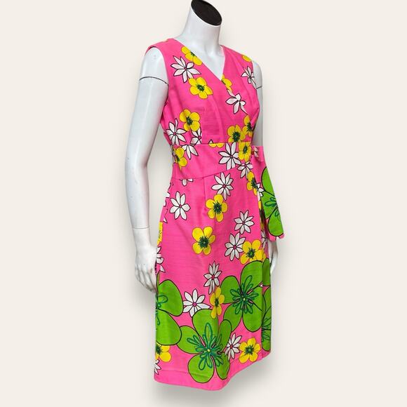 60s Hawaiian Sleeveless Wrap Dress by Malihini Designer Collection Hawaii - Picture 6 of 14